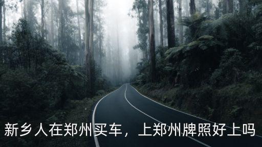 新鄉(xiāng)人在鄭州買車，上鄭州牌照好上嗎