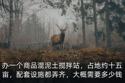 江蘇混凝土攪拌站多少錢一臺,大概需要多少錢