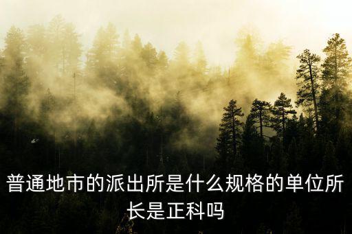 南通派出所所長工資多少,所長是正科嗎
