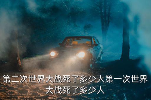 南京大戰日本死亡多少人,第一次世界大戰死了多少人