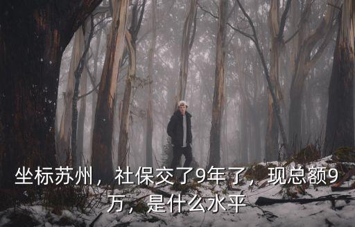 蘇州一萬的工資社保交多少年,社保交了9年了