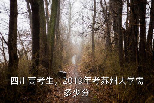 四川高考生，2019年考蘇州大學(xué)需多少分