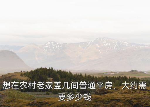 想在農(nóng)村老家蓋幾間普通平房，大約需要多少錢
