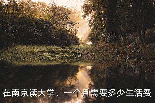在南京讀大學，一個月需要多少生活費