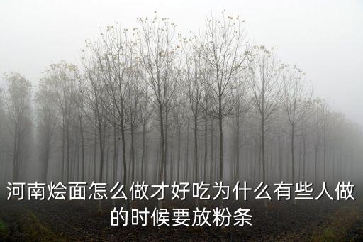 河南粉條皮怎么做的,河南燴面怎么做才好吃