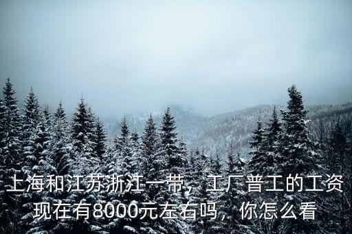上海和江蘇浙江一帶，工廠普工的工資現在有8000元左右嗎，你怎么看