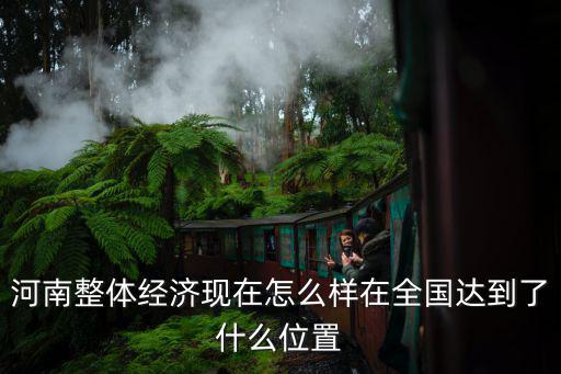 河南整體經(jīng)濟現(xiàn)在怎么樣在全國達到了什么位置
