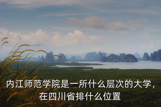 內江師范學院是一所什么層次的大學，在四川省排什么位置