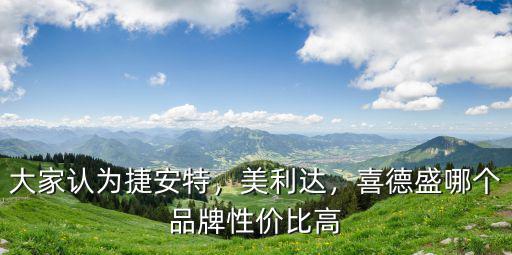 大家認為捷安特，美利達，喜德盛哪個品牌性價比高