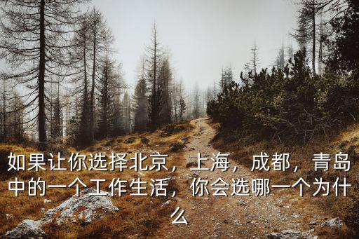 如果讓你選擇北京，上海，成都，青島中的一個工作生活，你會選哪一個為什么