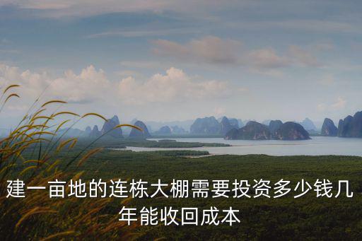 無錫連棟大棚骨架多少錢,建大棚大概需要投資多少錢