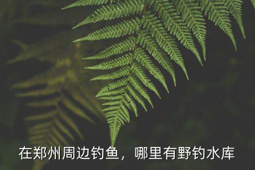 鄭州哪里能釣胖頭魚,哪里有野釣水庫