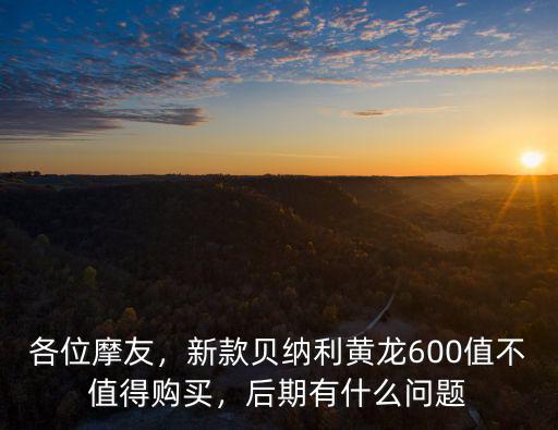 各位摩友，新款貝納利黃龍600值不值得購買，后期有什么問題