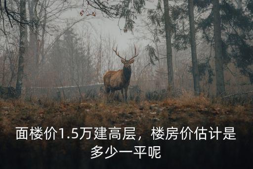 面樓價(jià)1.5萬建高層，樓房?jī)r(jià)估計(jì)是多少一平呢