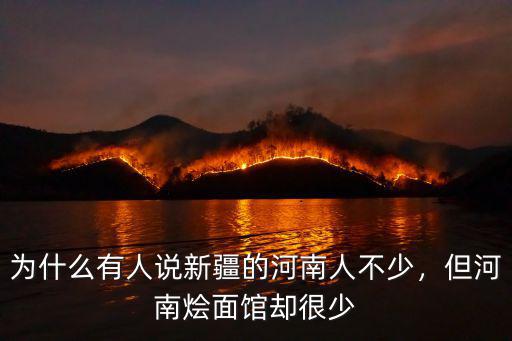 為什么有人說新疆的河南人不少，但河南燴面館卻很少