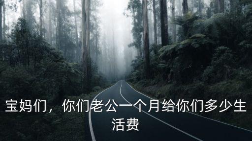 寶媽們，你們老公一個月給你們多少生活費