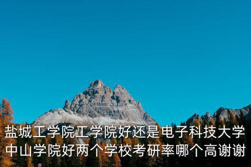 鹽城工學(xué)院工學(xué)院好還是電子科技大學(xué)中山學(xué)院好兩個(gè)學(xué)校考研率哪個(gè)高謝謝