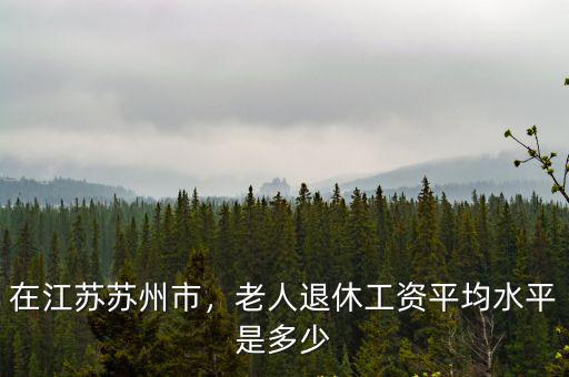 蘇州市教師退休工資多少錢(qián),老人退休工資平均水平是多少