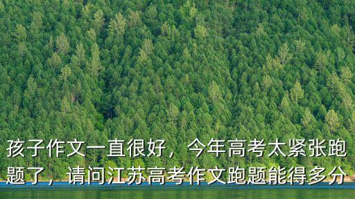 孩子作文一直很好，今年高考太緊張跑題了，請問江蘇高考作文跑題能得多分