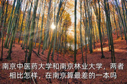 南京中醫藥大學和南京林業大學，兩者相比怎樣，在南京算最差的一本嗎