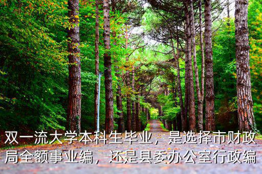 雙一流大學本科生畢業(yè)，是選擇市財政局全額事業(yè)編，還是縣委辦公室行政編