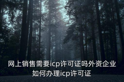 網(wǎng)上銷售需要icp許可證嗎外資企業(yè)如何辦理icp許可證