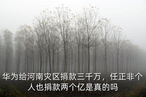 華為怎么沒為河南捐款,華為給河南災區捐款三千萬