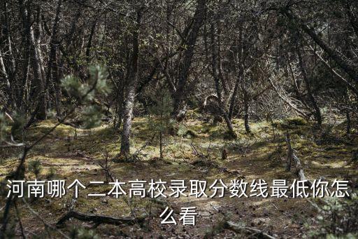 河南哪個二本高校錄取分數線最低你怎么看