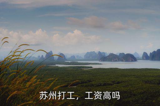 蘇州打工，工資高嗎