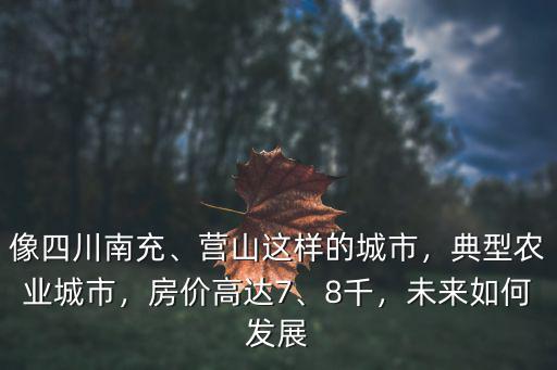 像四川南充、營山這樣的城市，典型農(nóng)業(yè)城市，房價(jià)高達(dá)7、8千，未來如何發(fā)展