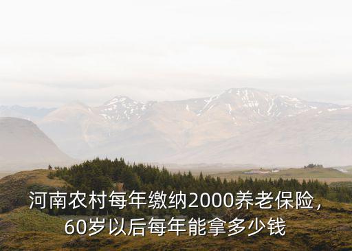 河南交3000養老保險退休能領多少,交10年退休能領多少養老金