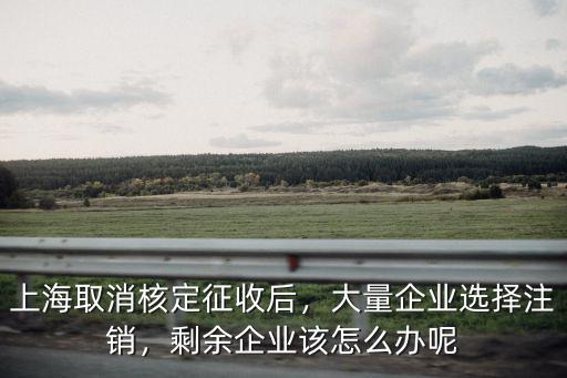 上海取消核定征收后，大量企業選擇注銷，剩余企業該怎么辦呢