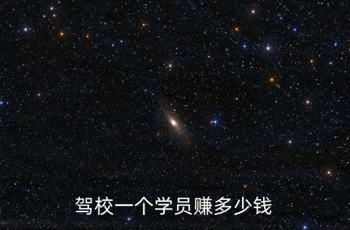 連云港駕校教練一個學員提成多少,駕校一個學員賺多少錢