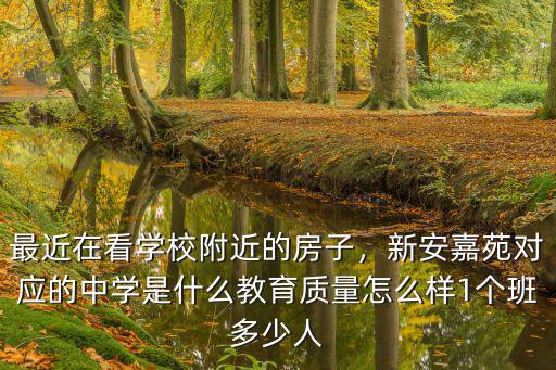 最近在看學校附近的房子，新安嘉苑對應的中學是什么教育質量怎么樣1個班多少人