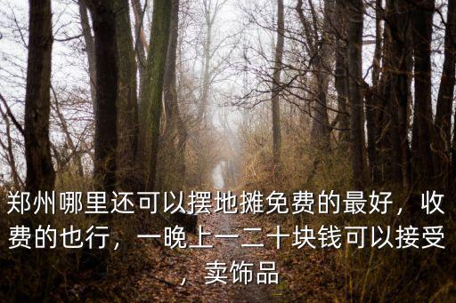 鄭州哪里還可以擺地攤免費的最好，收費的也行，一晚上一二十塊錢可以接受，賣飾品