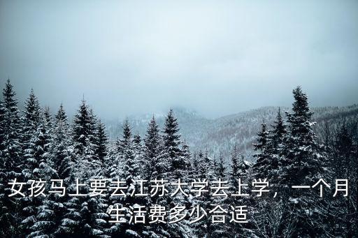 女孩馬上要去江蘇大學去上學，一個月生活費多少合適