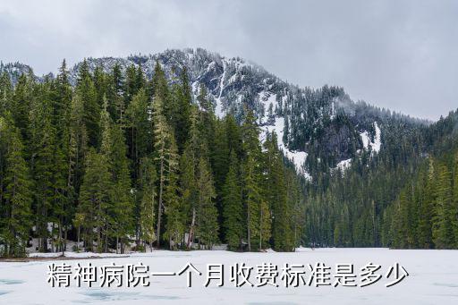 在蘇州住精神病院要多少錢一個月,在精神病院住院需要花費多少