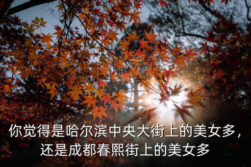 成都哪里的女人洋氣,你覺得成都哪里的美女最多