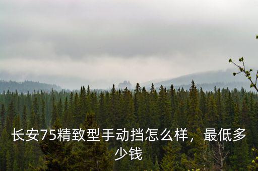 長安75精致型手動擋怎么樣，最低多少錢