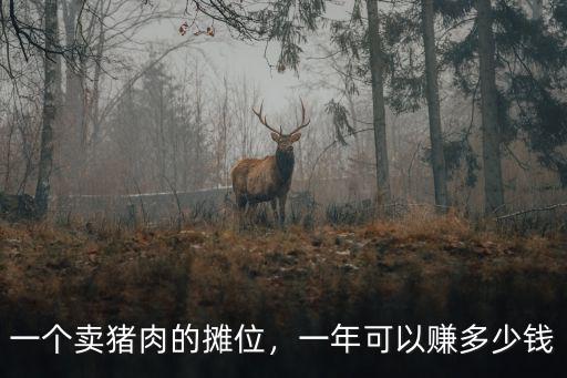 一個賣豬肉的攤位，一年可以賺多少錢