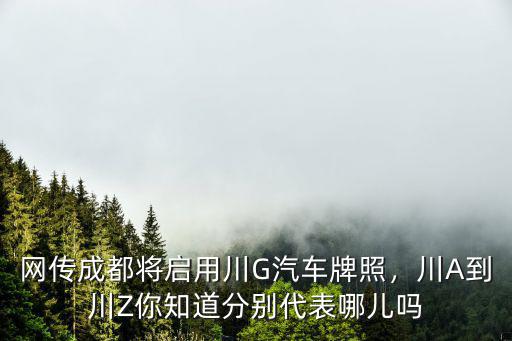 成都汽車上牌照地址在哪里,網傳成都將啟用川G汽車牌照
