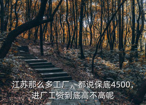 江蘇化工廠車間主任工資多少,進廠工資到底高不高呢