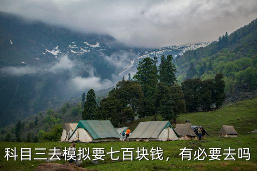 科目三去模擬要七百塊錢，有必要去嗎