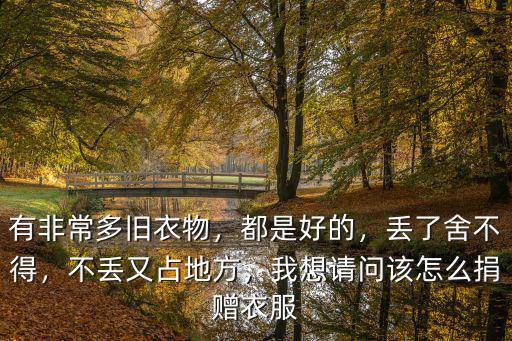 有非常多舊衣物，都是好的，丟了舍不得，不丟又占地方，我想請問該怎么捐贈衣服