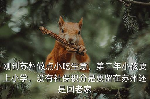 剛到蘇州做點小吃生意，第二年小孩要上小學，沒有社保積分是要留在蘇州還是回老家