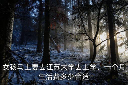 女孩馬上要去江蘇大學去上學，一個月生活費多少合適
