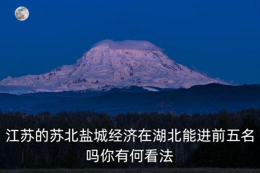 江蘇的蘇北鹽城經濟在湖北能進前五名嗎你有何看法