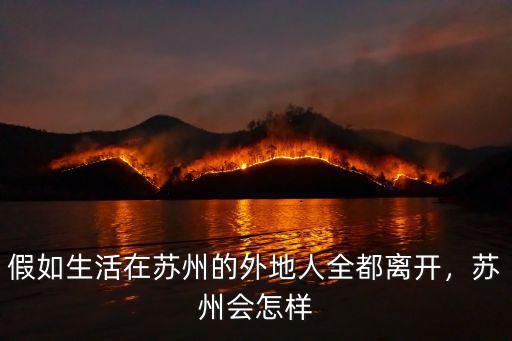 假如生活在蘇州的外地人全都離開，蘇州會怎樣