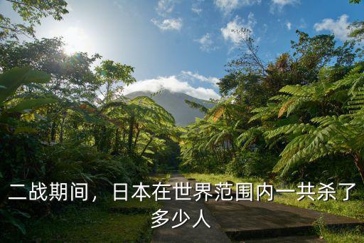 二戰期間，日本在世界范圍內一共殺了多少人