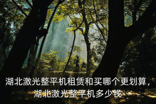 湖北激光整平機租賃和買哪個更劃算，湖北激光整平機多少錢